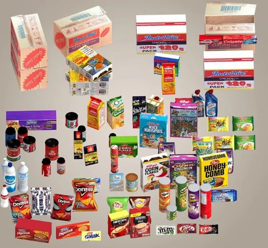 【1176期】类型多样的饮料零食C4D模型素材,速来收藏!
