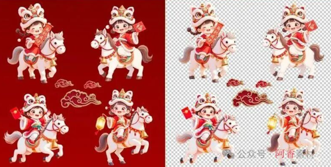 【2274期】高清马年新年IP形象设计素材